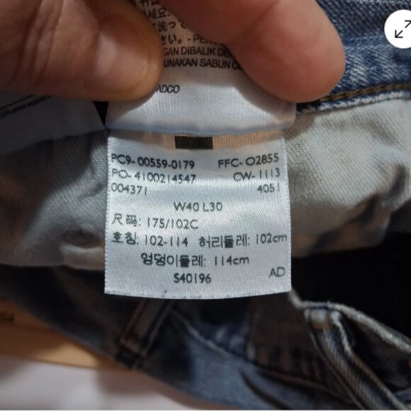 Levi's 559 Relaxed Straight Jeans Mens W40 L30 Blue Denim 5 Rivet Pre-Owned A5 - Picture 9 of 13